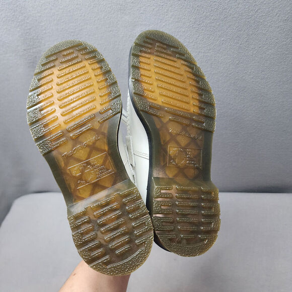 DOC MARTEN ADRIAN YELLOW STITCH WHITE LEATHER TASSEL LOAFERS SIZE M 5 W 6 NWOB‎ - Picture 6 of 8